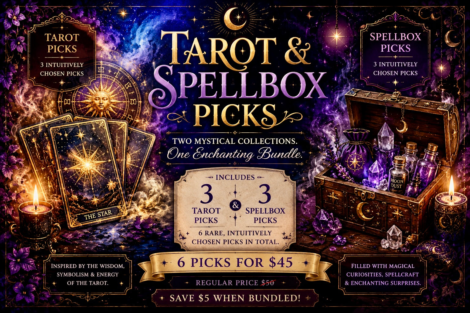 Tarot AND Spell Box Picks.         Add On To Scoops- Must purchase Scoops first