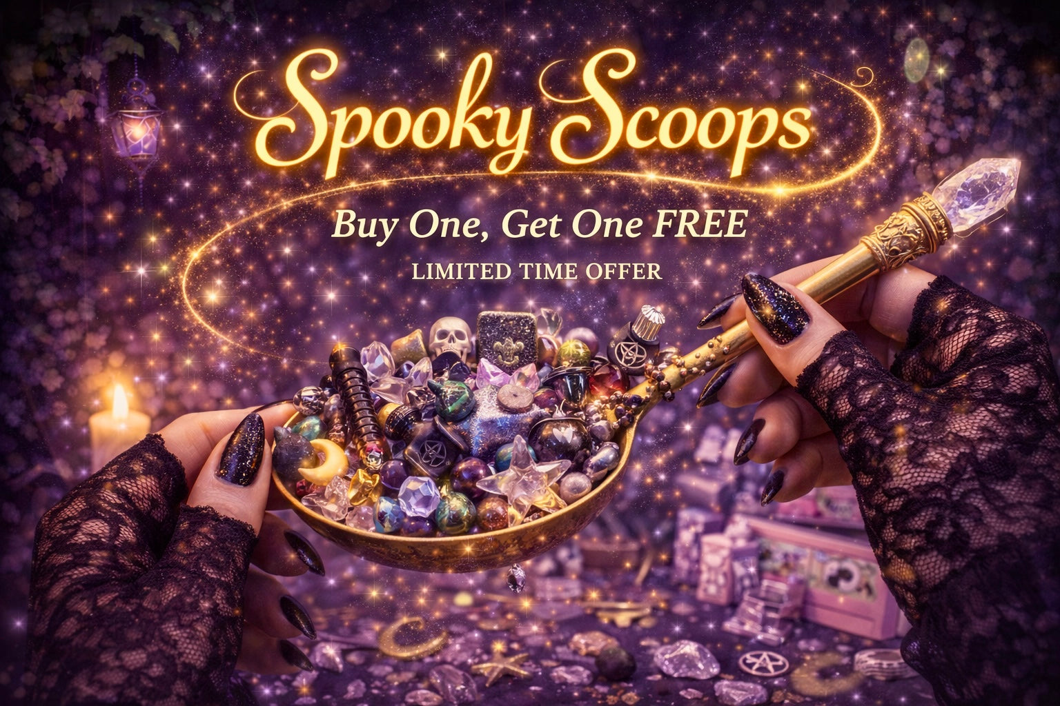 SPOOKY SCOOPS Buy 1, Get 1 FREE Scoops Encore Deal Time Sensitive Don’t Forget To Customize Your Bundle By Choosing Your Add Ons.